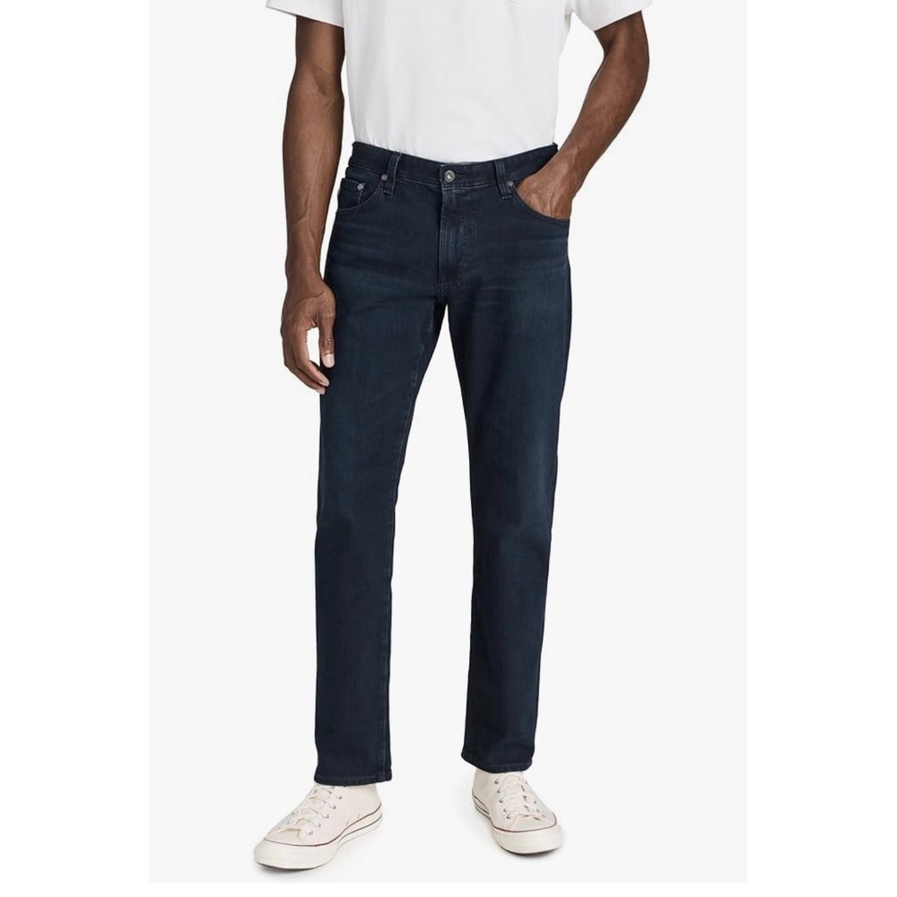 AG Adriano Goldschmied Sz 38X32 The Graduate Tailored Leg Dark Denim Jeans NWT